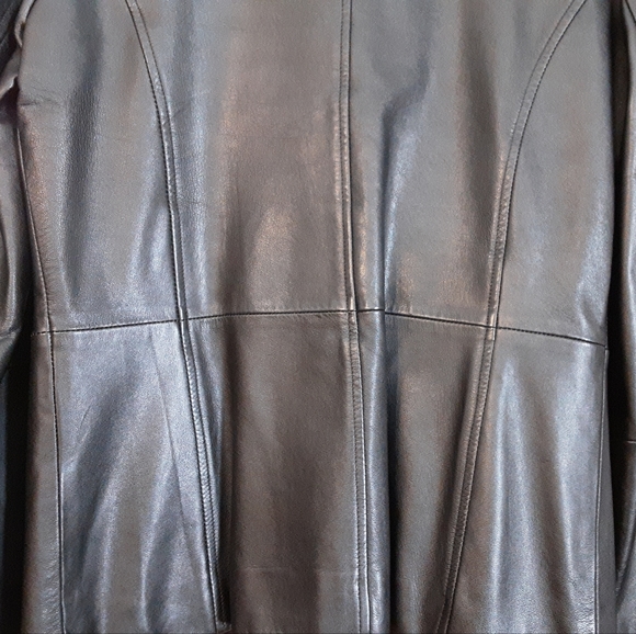 CASUAL CORNER ANNEX, BEAUTIFUL GENUINE BLACK LEATHER JACKET, SIZE SMALL - Picture 3 of 16